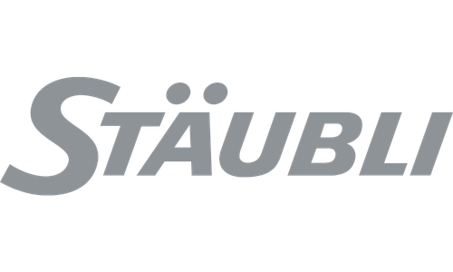 Logo oficial de Stäubli, proveedor líder de soluciones robóticas, sistemas de conexión rápida y tecnología para la automatización industrial.